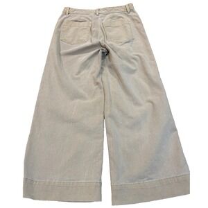 GAP jeans high rise wide leg 3/4 crop womens' size 8 khaki beige chino pants